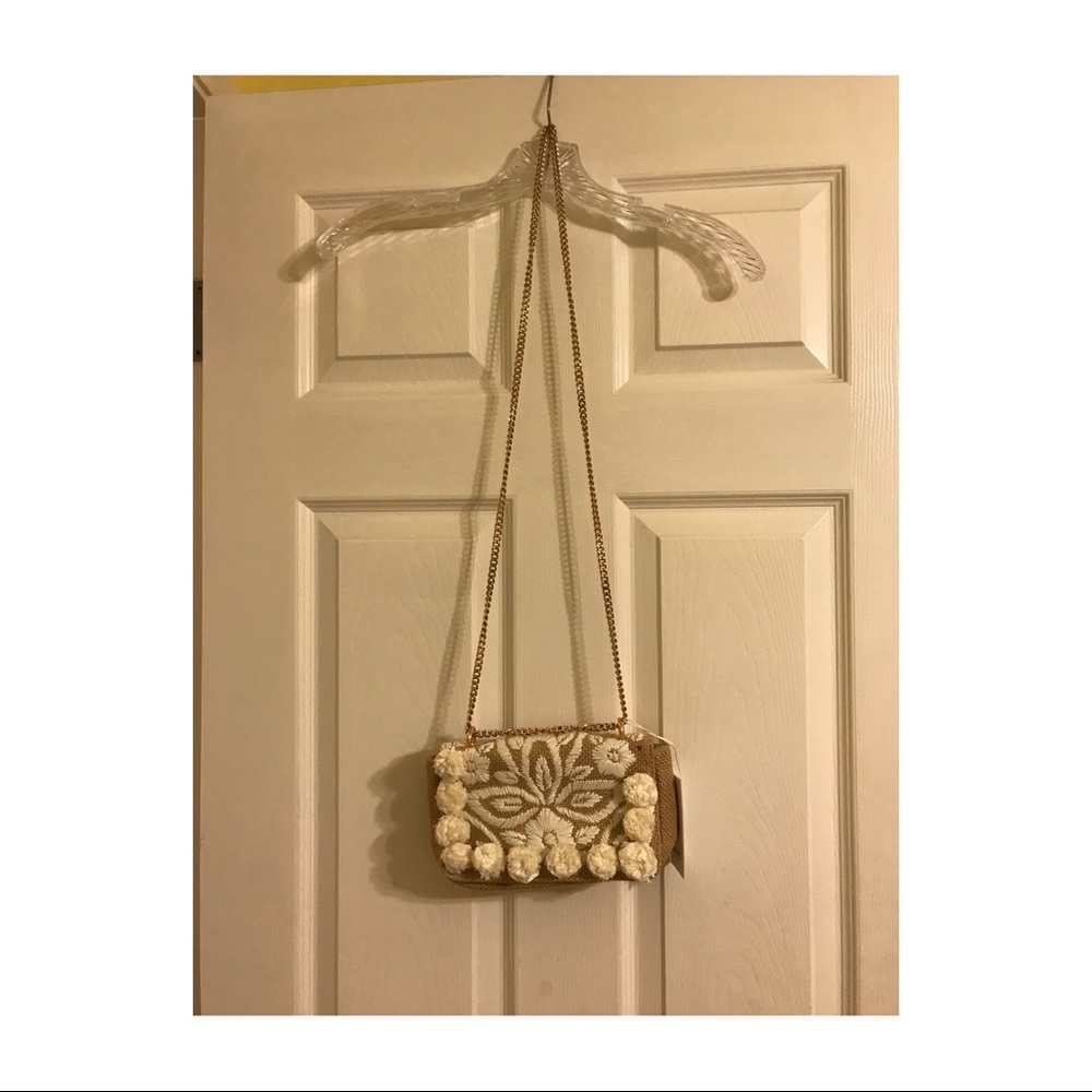 Burlap Shoulder Handbag